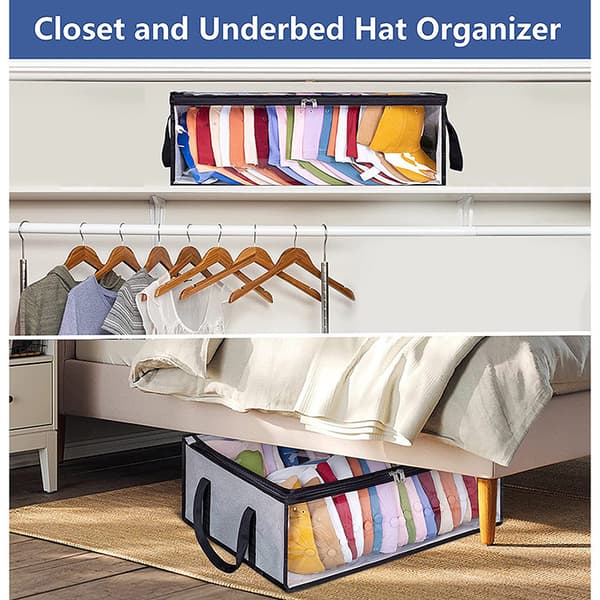 Hatteopbevaring til baseballkasketter Organizer Gray