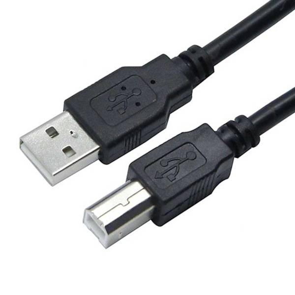 USB 2.0 Kabel Typ A Hane - Typ B Hane 1,5m Skrivar- & Datakabel Svart