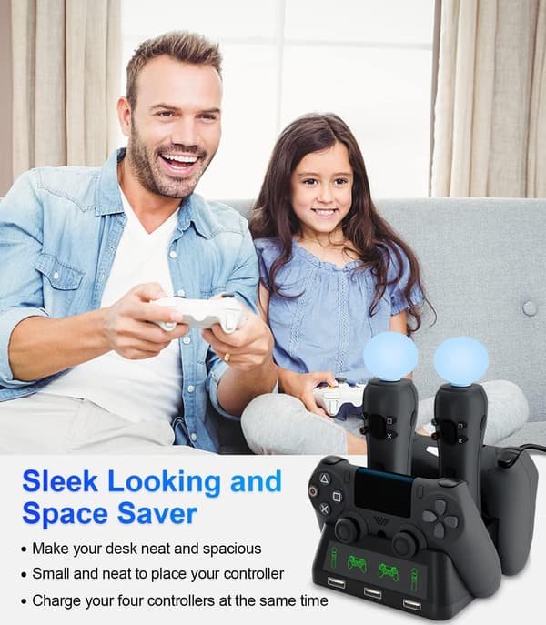 Playstation VR / PS4 Laddningsstation Dockningsstation Handkontroll Laddningsställ Move VR