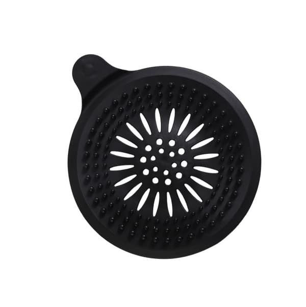 2-pack silikonavloppshårfångare, duschavloppsskydd för badrum Black