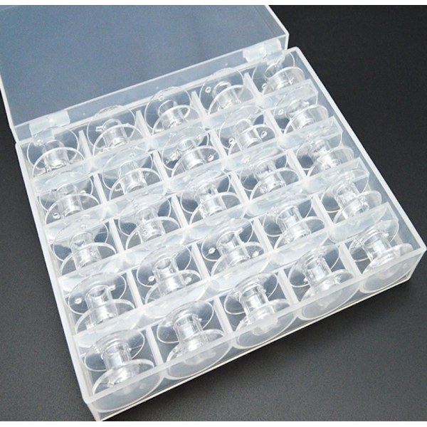 Tomme spoler til symaskine, plast, 25 stk.