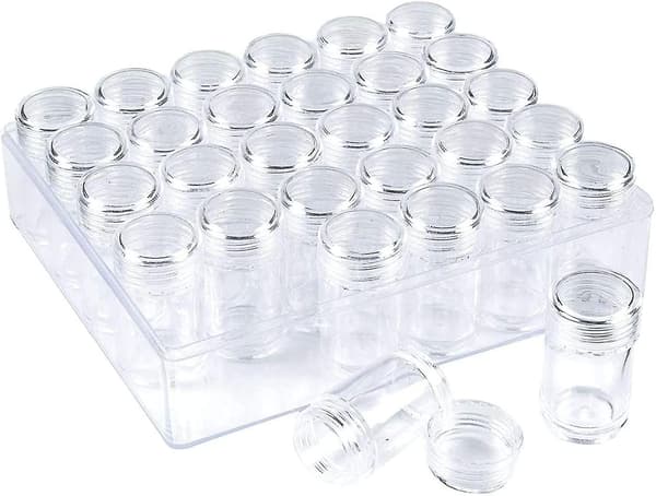 30 Rutor Diamant Broderi Förvaringslåda Transparent Nagelfil Bead Förvaringslåda (d-583-a)