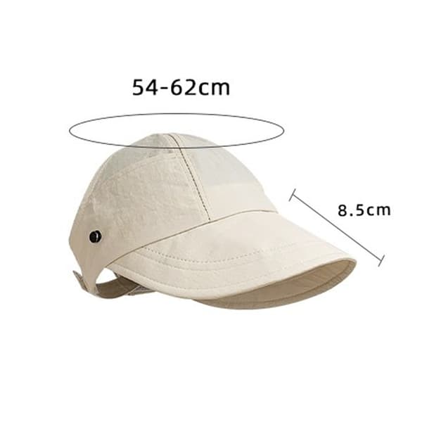 Utomhus UV-skydd ihålig topp solhatt, solhatt för kvinnor white