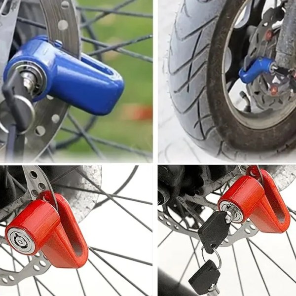 Motorcykel Cykel Tyverisikring Hjul Skivebremselås Sikkerheds Skivehjullås Black