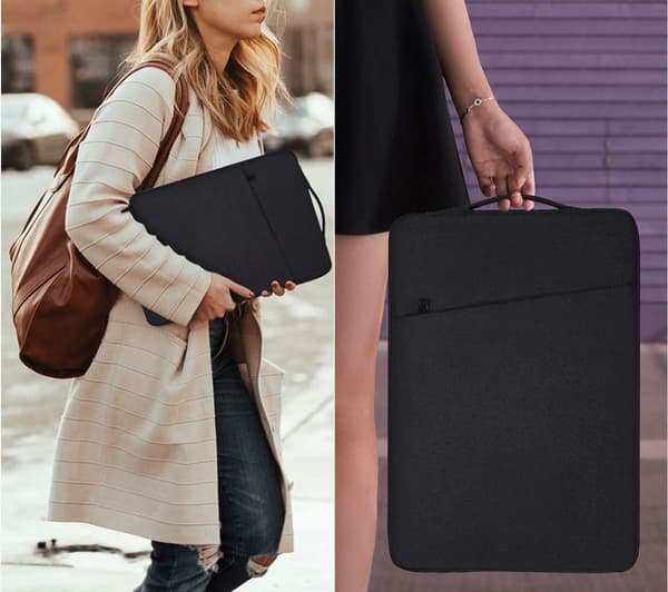 Laptopfodral 14.1 tommer/15.4 tommer lærred Black