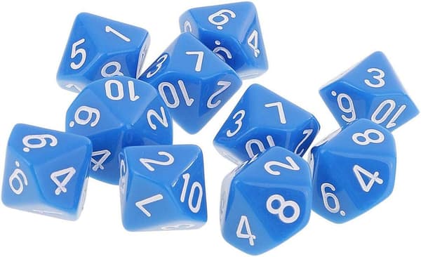 10 ST Polyedriska Tärningar Tärningar Tärningar för Brädspelskort Blau