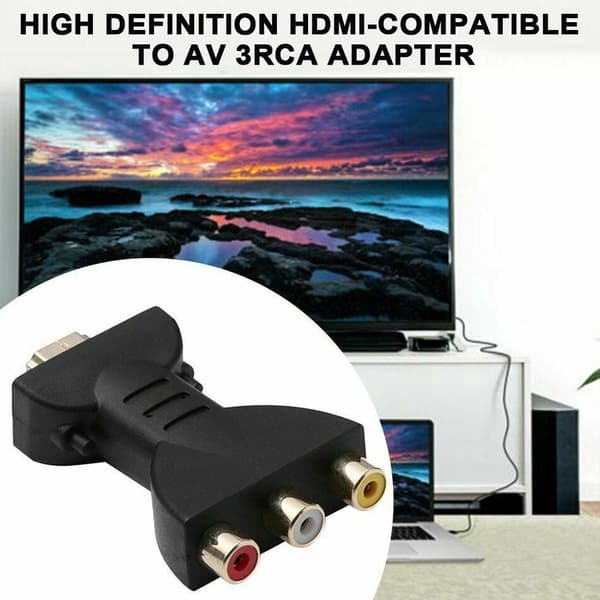 HDMI-kompatibel hann til 3 RCA hunn komposit AV-videolyd for T
