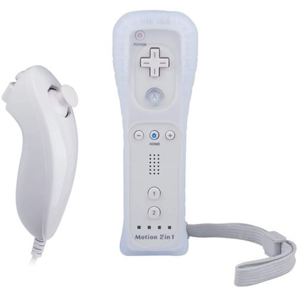 2 i 1 integrert Wiimote Motion Plus-kontroll og Nunchuk