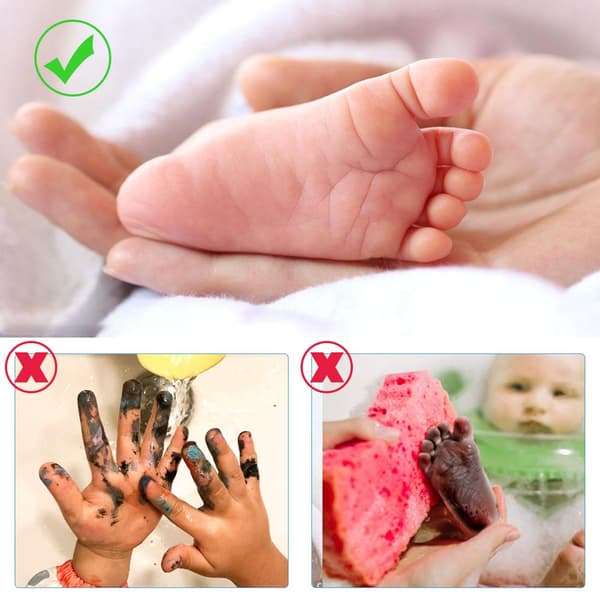 Baby hand- och fotavtrycksset, handavtrycksset för bebisar, avtryck