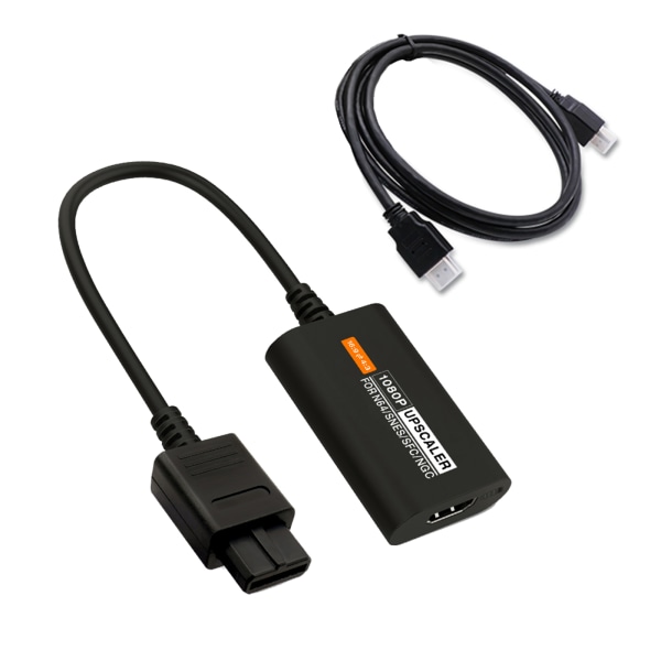 1080P Upscaler Adapter 4:3/16:9 Aspect Ratio Switch för N64/SNES/för SFC/för NGC-konsoler HDTV HDMI-kompatibel omvandlare