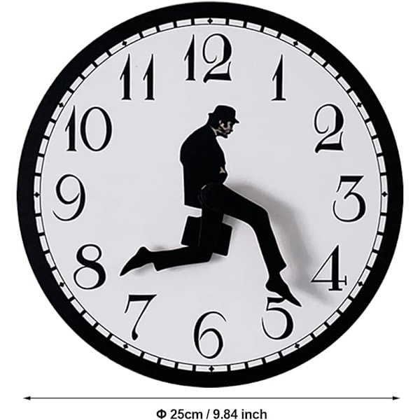 Ministry of Silly Walks Klocka, Komedi Kreativ Inspirerad Ministry of Monty Python Silly Walk Väggklocka