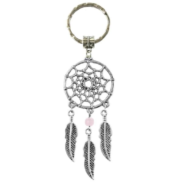 Nøglering Drømmefanger Rosenkvarts Mandala Healing Rosa