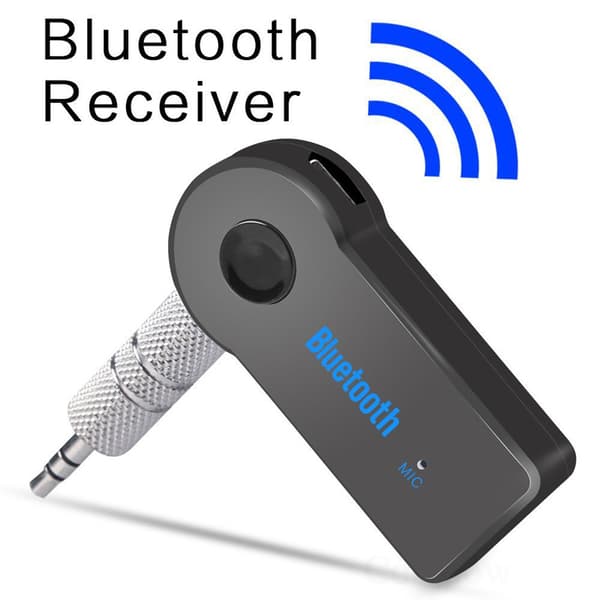 2-pack Bluetooth-musikadapter för AUX Bluetooth 4.1 Svart