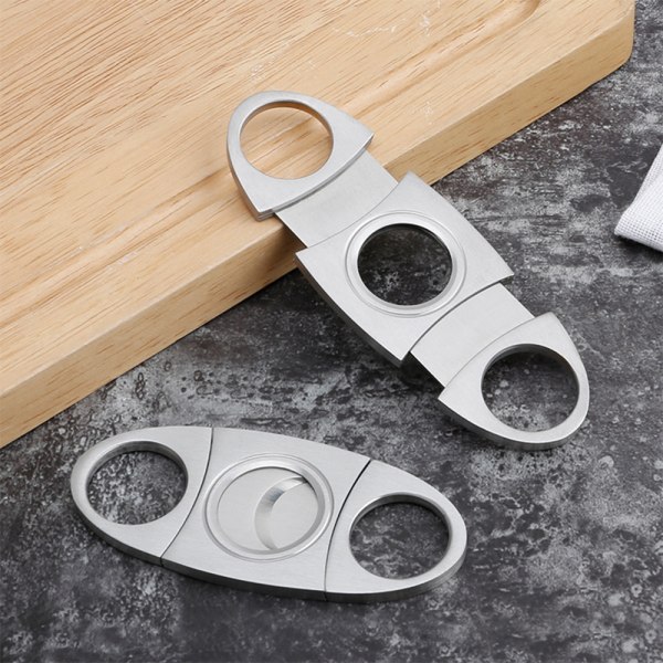 1 stk. Sølv Rustfrit Stål Cigar Cutter Rygetilbehør