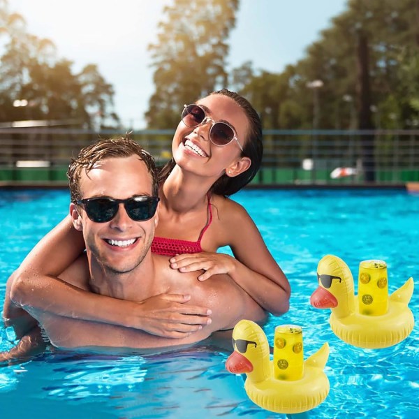 Sommar Pool Födelsedagsfest Uppblåsbar Mugghållare (2-pack)