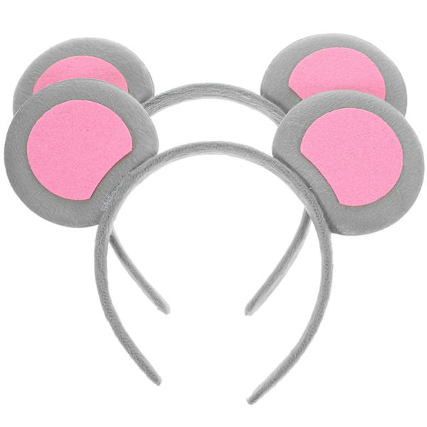 2 st Musöron Pannband Animal Ear Pannband Cosplay Pannband Söt Öron Pannband För Fest