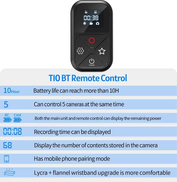 Kompatibel med GoPro Hero 11 Bluetooth Kamera Controller