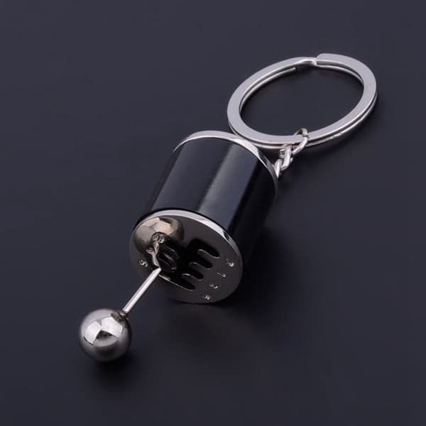 Bilnøglering Gear Knop Skifter Stick Box Nøglering SORT