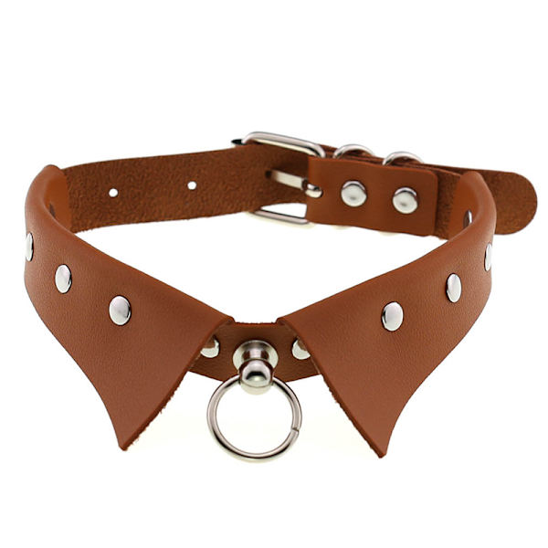 Læder Choker Punk Krave Dame Nitter Besatte Chokers A12