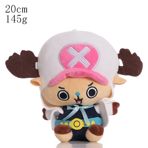 4 stk. Luffy Chopper Ace One Piece Anime Plysjleke