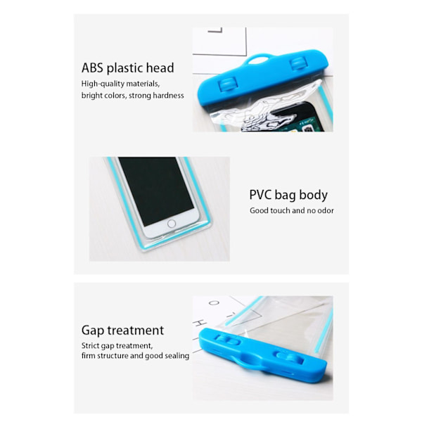 Vandtæt mobilpose til smartphone - Universal - blue