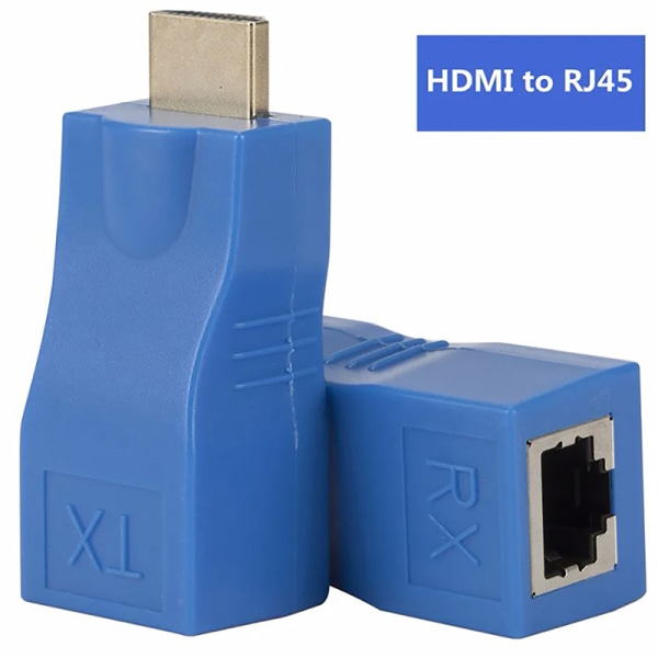 HDMI-förlängare RJ45 4K 3D HDMI 1.4 30M förlängare till RJ45 över Cat blue