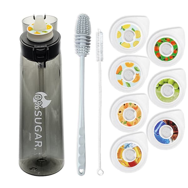 luftvannflaske pods sett, 650 ml vannglass