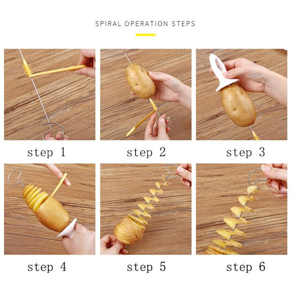 Spiralpotatis-verktyg, Gör Spiraler av Potatis