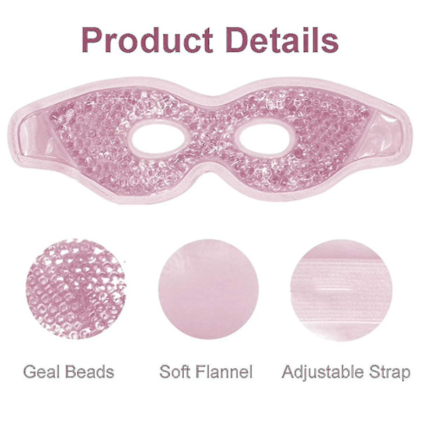 2 stk Gel Øyemaske Gjenbrukbar Varm Kald Kompress Pakke Øyeterapi, Terapeutisk Gel Eye Spa Pad
