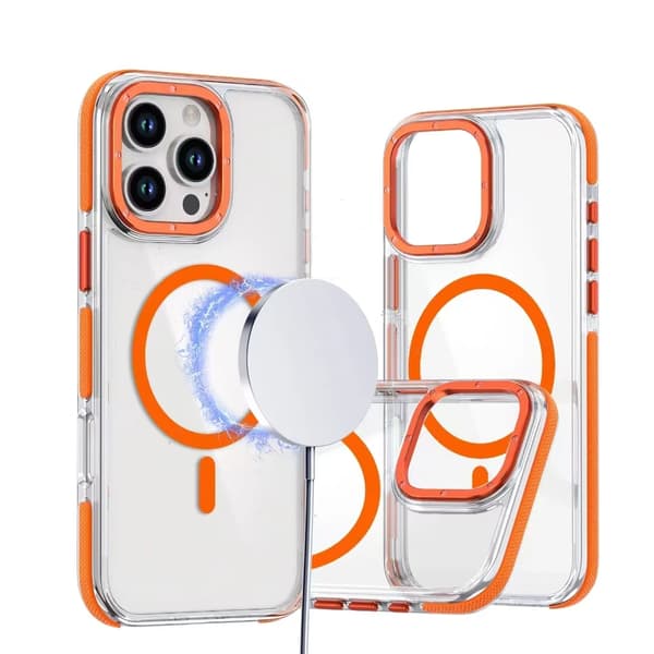 Magsafe Trådløs Lading Klar Telefonveske For iPhone 16 15 Pro Max Plus Magnetisk Støtsikker Transparent Deksel iPhone15Plus