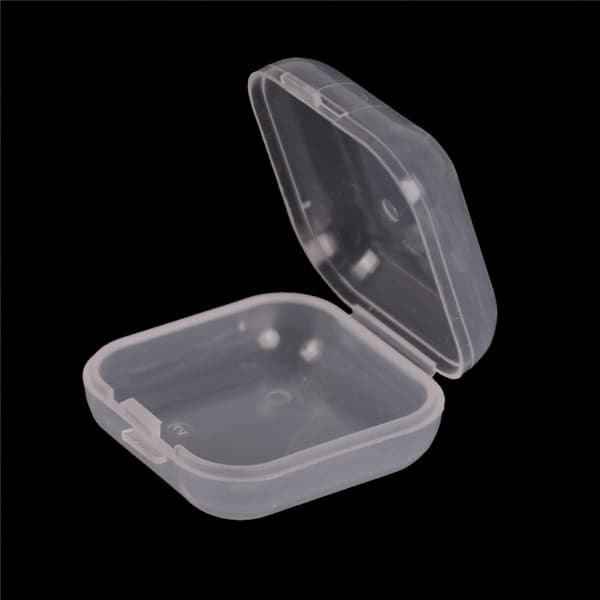 10 stk Mini Klar Plast Liten Eske Smykker Ørepropper Beholder S