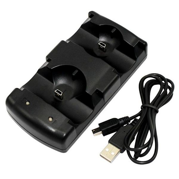 2 i 1 Dobbelt Opladningsdock-oplader til Sony PlayStation3 trådløs controller til PS3-controller