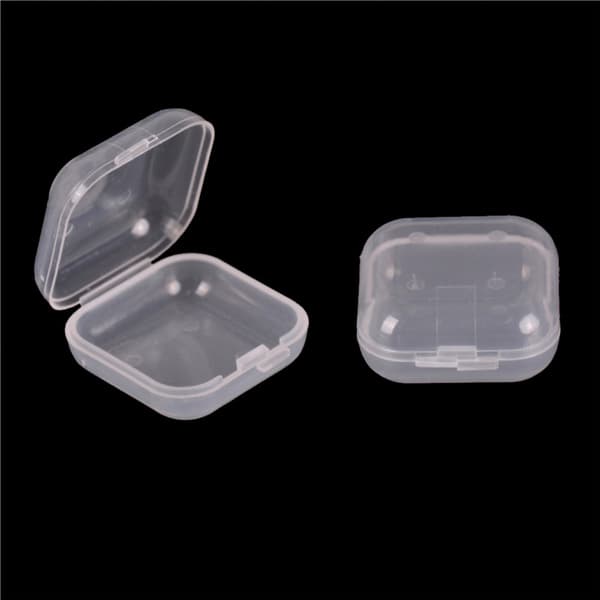 10 stk Mini Klar Plast Liten Eske Smykker Ørepropper Beholder S