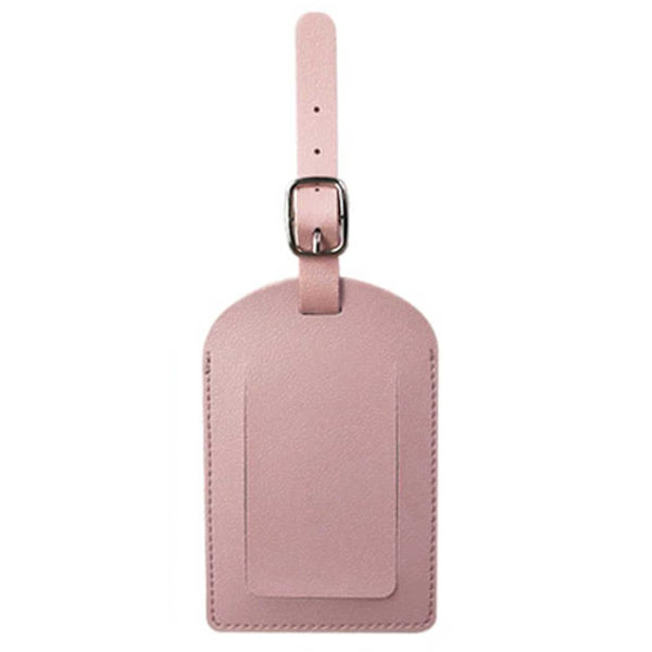 Bagagemærke PU Læder Adresselabel til Kuffert Pink rosa