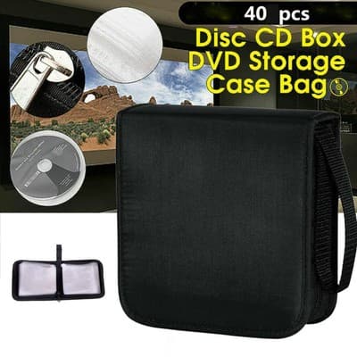 40 Fodral CD/DVD Ray Disc Bärväska Hållare Skydd Plånbok Väska Förvaring UK