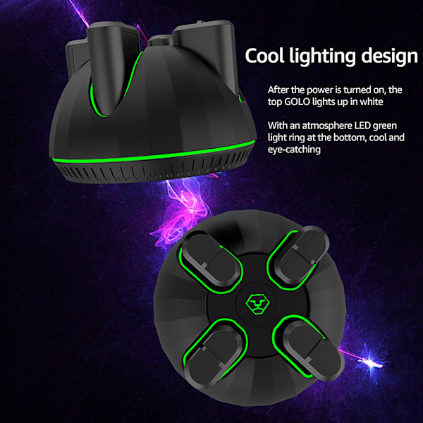 Kontrolenhed Ladestation med batteripakke, 4 i 1 hurtigladestativ + 4x 1100mAh batterier til XB