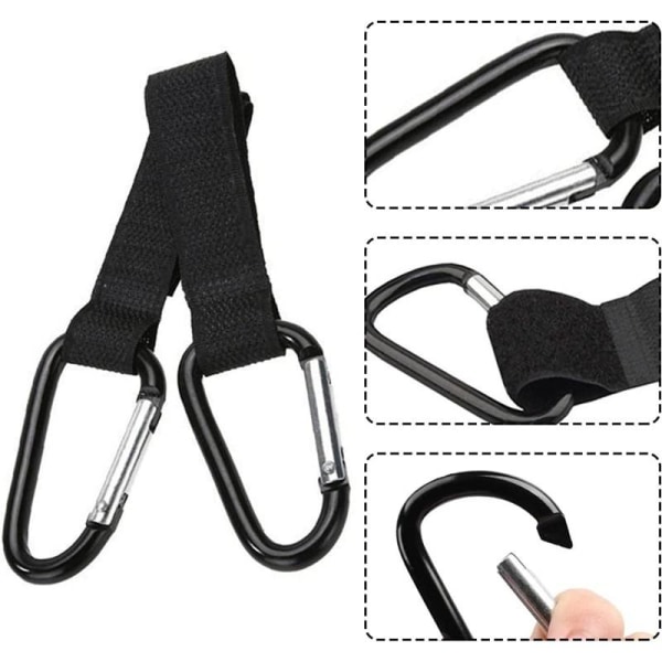 4-PACK Barnevognskroge Karabinhage -