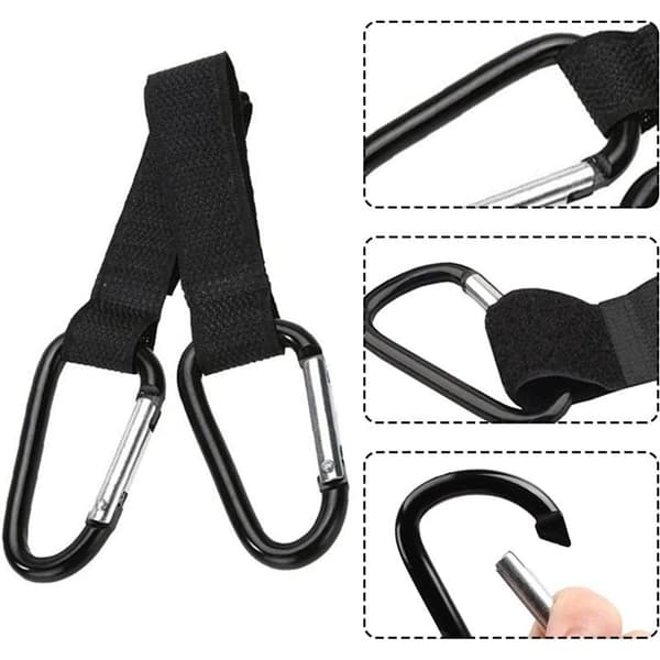 4-PACK Lastenvaunukoukut Karabiner -