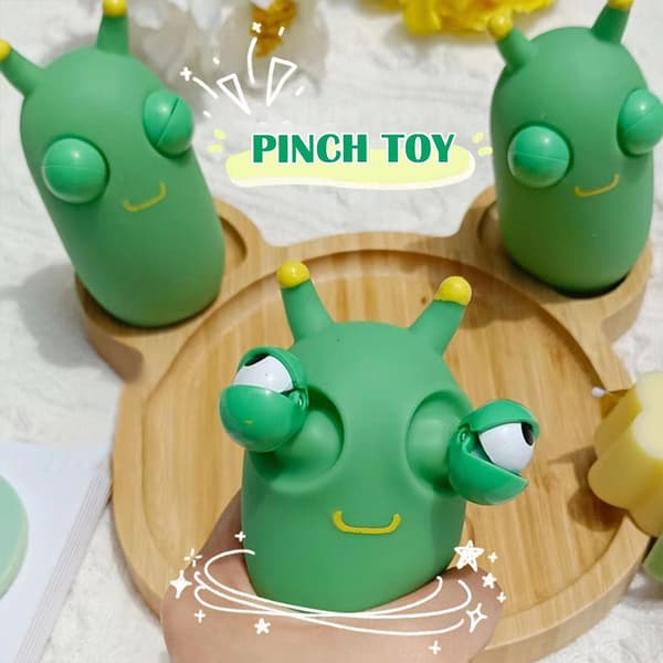 Squishy Klemme Legetøj Øjne der Popper Ud Hånd Nyhed Grøn