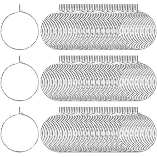 100 stk. øreringe til smykkefremstilling, ørevinglas Hypoallergeniske rustfri stålbøjle øreringestifter DIY-øreringetråde (20 mm)