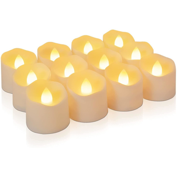 12 st Flamlösa Flimrande LED-te ljus Heminredning