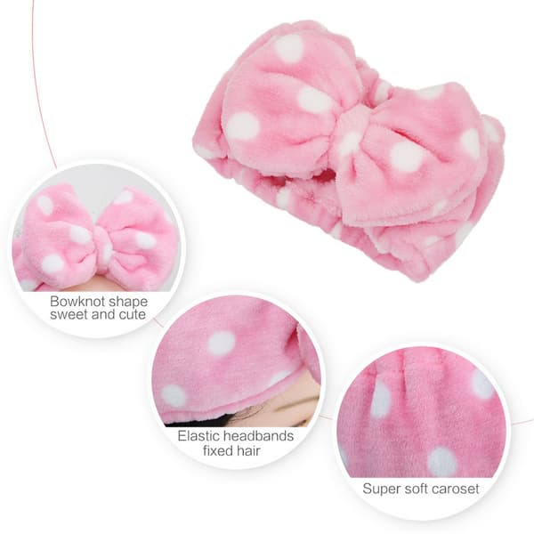 Mode för kvinnor/flickor Härlig söt/mjuk fleecebåge Makeup Kosmetik Pink