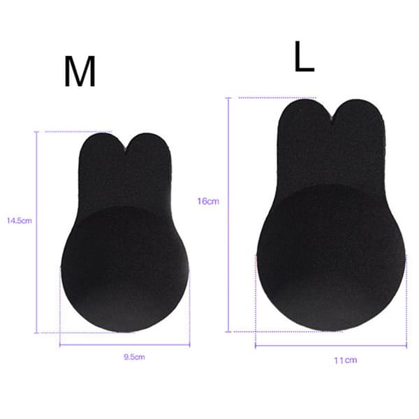 Bekvem Selvklebende BH Uten Stropper S/M 9.5cm Svart
