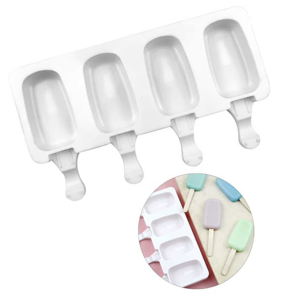 4-pak Glasform Silikone - Lav Ispinde og Bagværk Hjemme hvid white