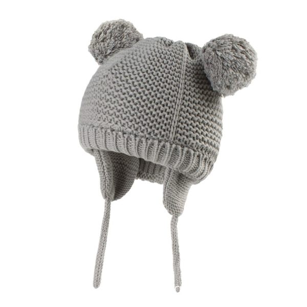 Strikket hue Cap GRÅ grey