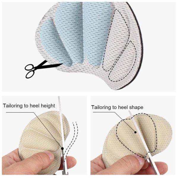 1 par hälgrepp Liner Kuddar Inlägg för lösa skor Inlägg Grey one size