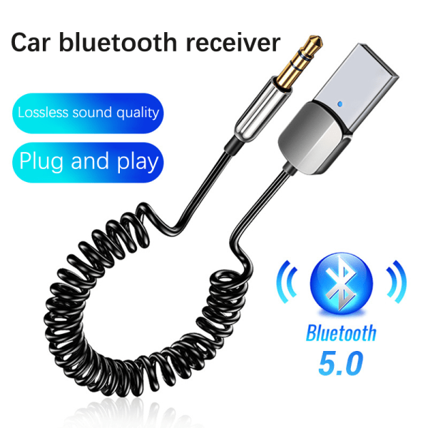 Bluetooth Aux Adapter USB til 3,5 mm uttak Bil og Bluetooth 1 stk