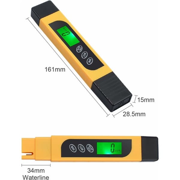 Digital TDS-testpen, Bærbar + vandkvalitet TDS EC-temperatur