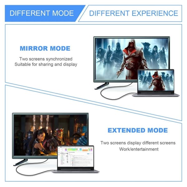 HDMI Naaras - HDMI 2.1 Naaras 8K 60Hz UHD Adapteri Sininen