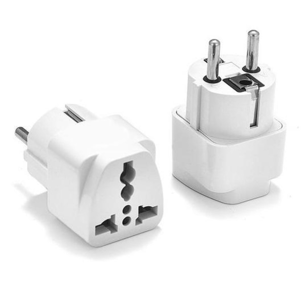 Reiseadapter, UK til Sverige (EU), Hvit